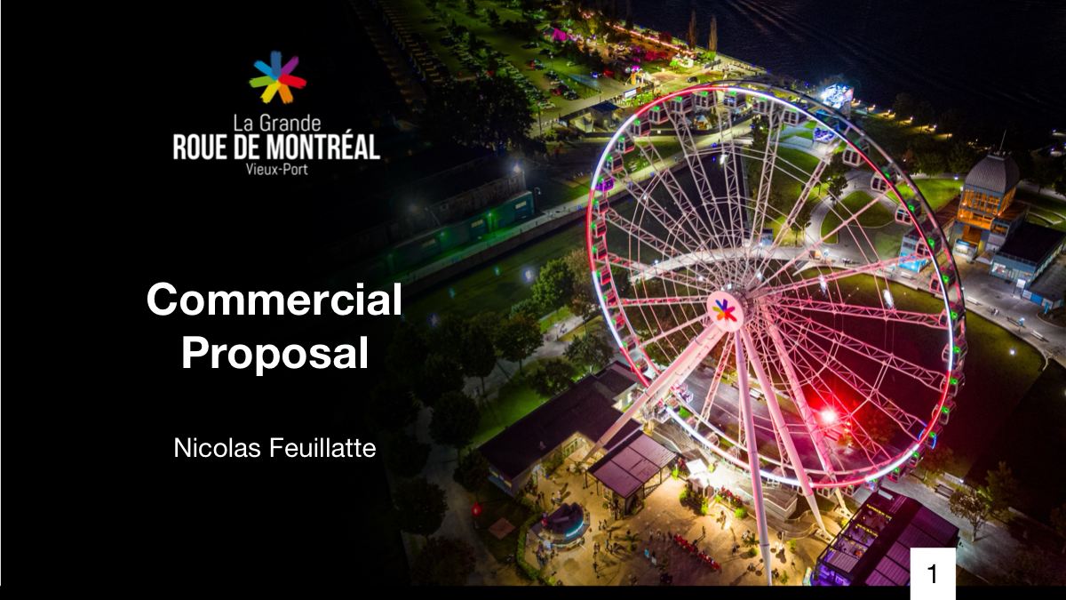 Nicolas Feuillatte commercial proposal for La Grande Roue