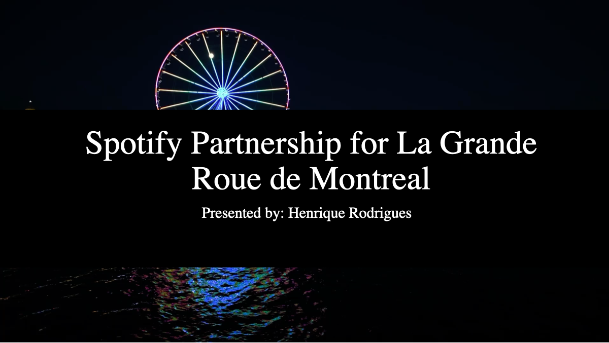 Spotify partnership concept for La Grande Roue