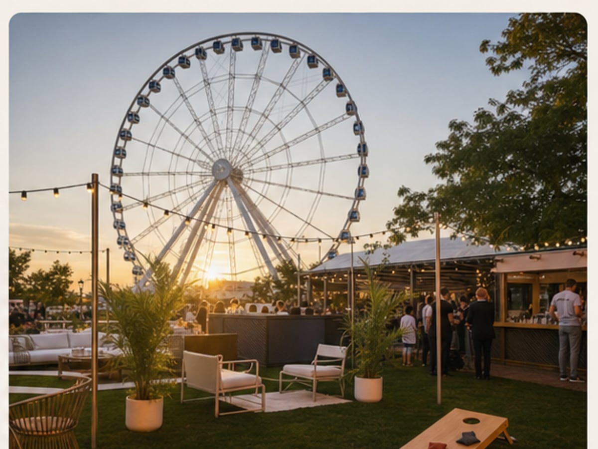 Premium outdoor partner activation near La Grande Roue de Montreal