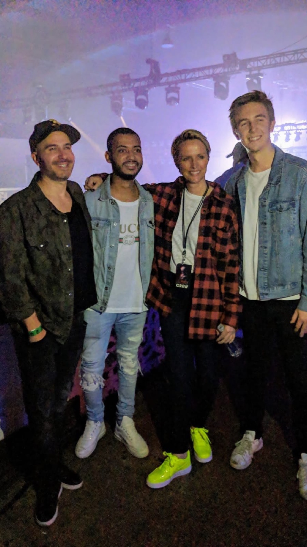 Backstage photo with Amy Thomson at DJ Snake concert in Los Angeles