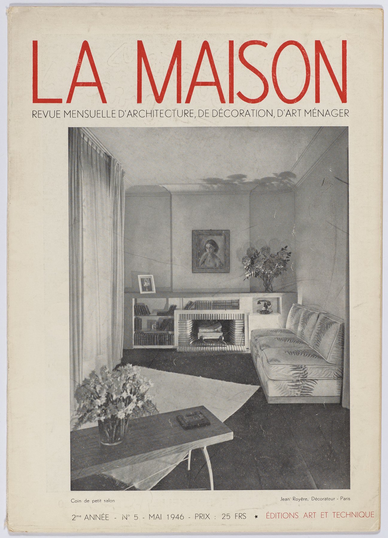 La Maison archival design magazine cover from Royere research