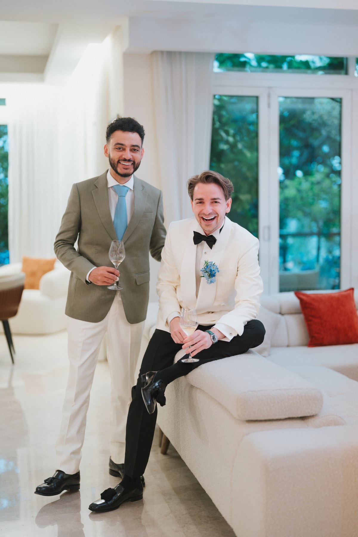 Henrique in a formal international wedding setting